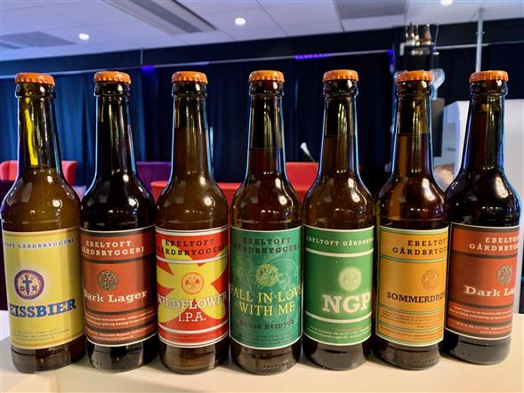 Øl på flaske 33 cl Ebeltoft gårdbryggeri