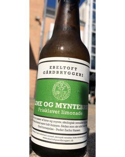 Ebeltoft Gårdbryggeri lime og myntebrus 25 cl.