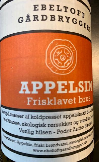 Ebeltoft Gårdbryggeri frisklavet Appelsin brus
